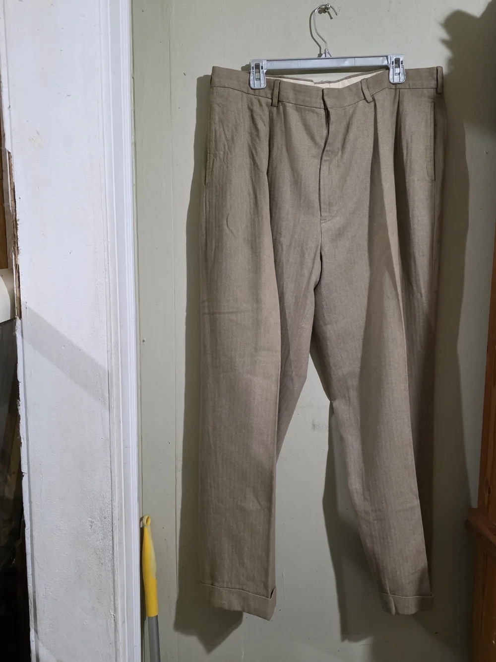 Polo by Ralph Lauren Men's Pleated Dress Pants - Tan Us3d Size 40 x30